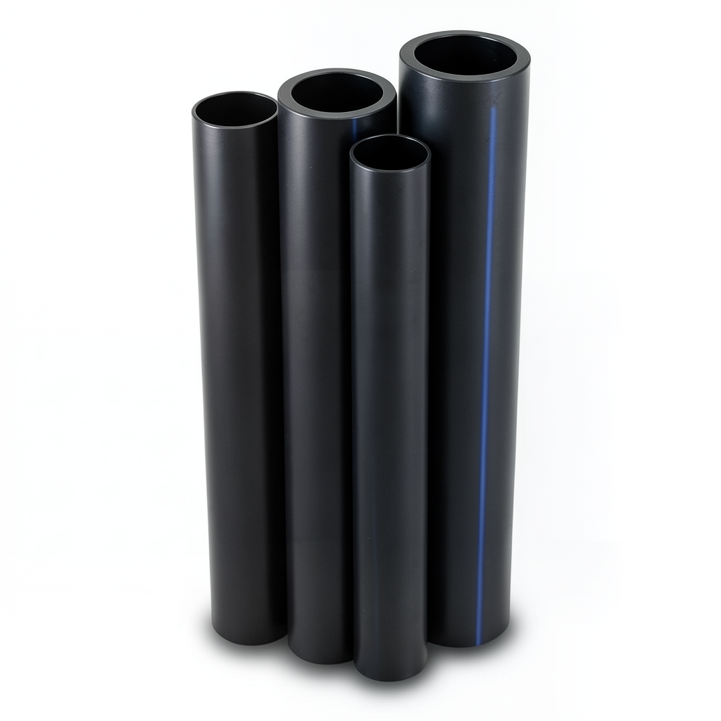 أنابيب HDPE PE 80 ضغط 8 بار قطر خارجي 1200 مم سمك 67.9 مم لون أسود