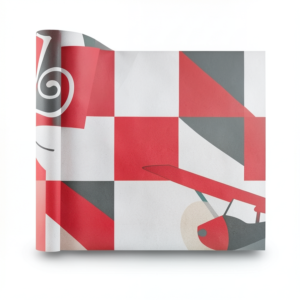 Youthful Wallpaper 10m x 53cm Red and Gray