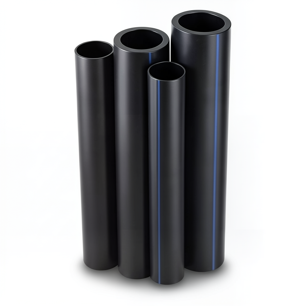 أنابيب HDPE PE 80 ضغط 8 بار قطر خارجي 1400 مم سمك 82.4 مم لون أسود