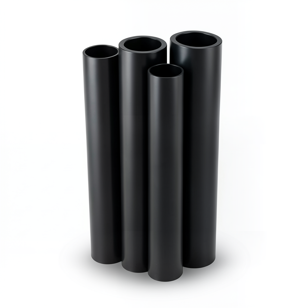 HDPE Pipes PE 80 Pressure 8 Bar Outside Diameter 1600 mm Thickness 94.1 mm Black