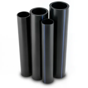 مواسير HDPE بولي ايثيلين عالي الكثافة PE 100 ضغط 12.5 بار قطر 560 مم سمك 41.2 مم لون أسود