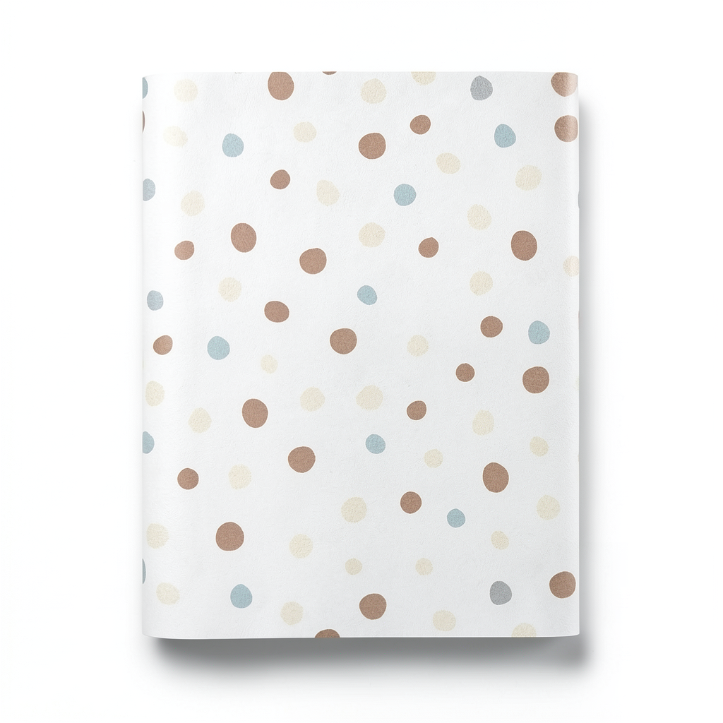Vinyl Wall Decoration Youthful Design 10m×53cm White Brown Cyan
