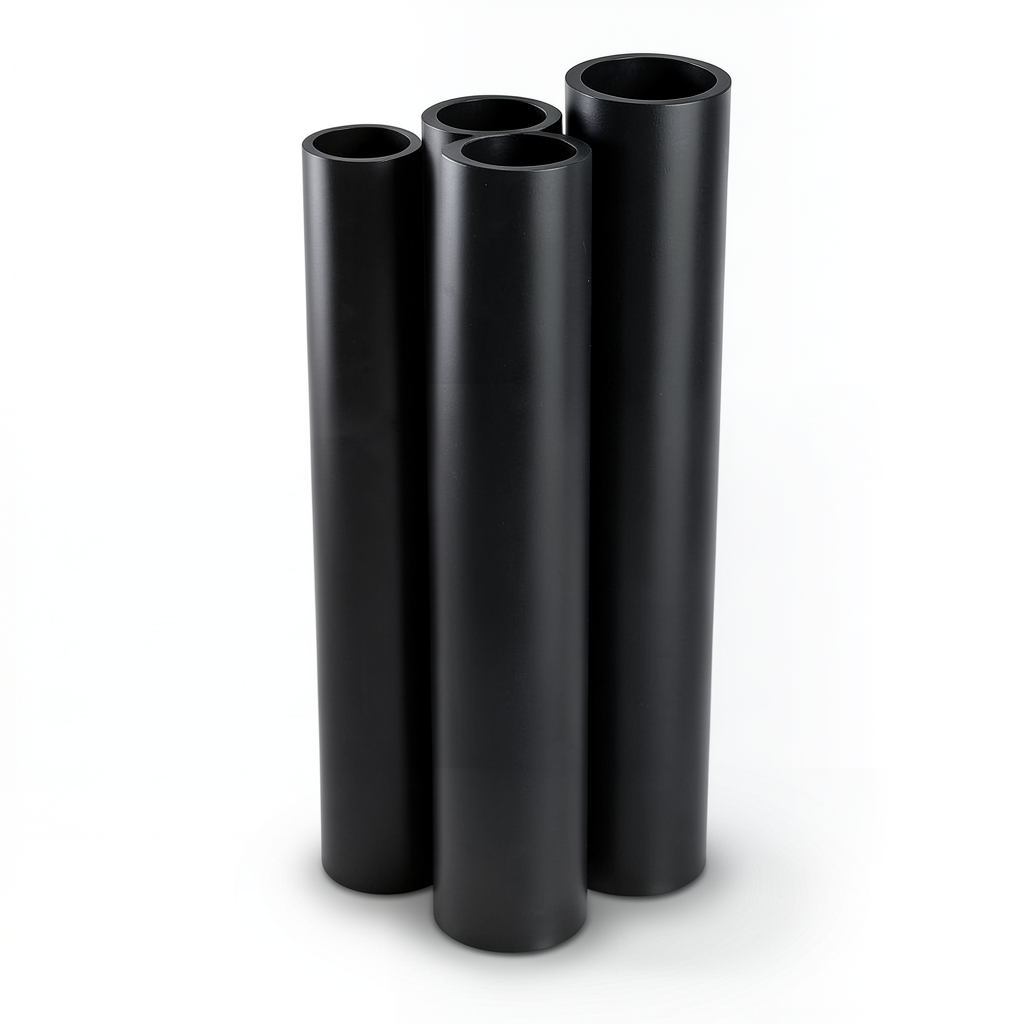 مواسير HDPE PE 100 ضغط 12.5 بار قطر خارجي 1200 مم سمك 88.2 مم لون أسود