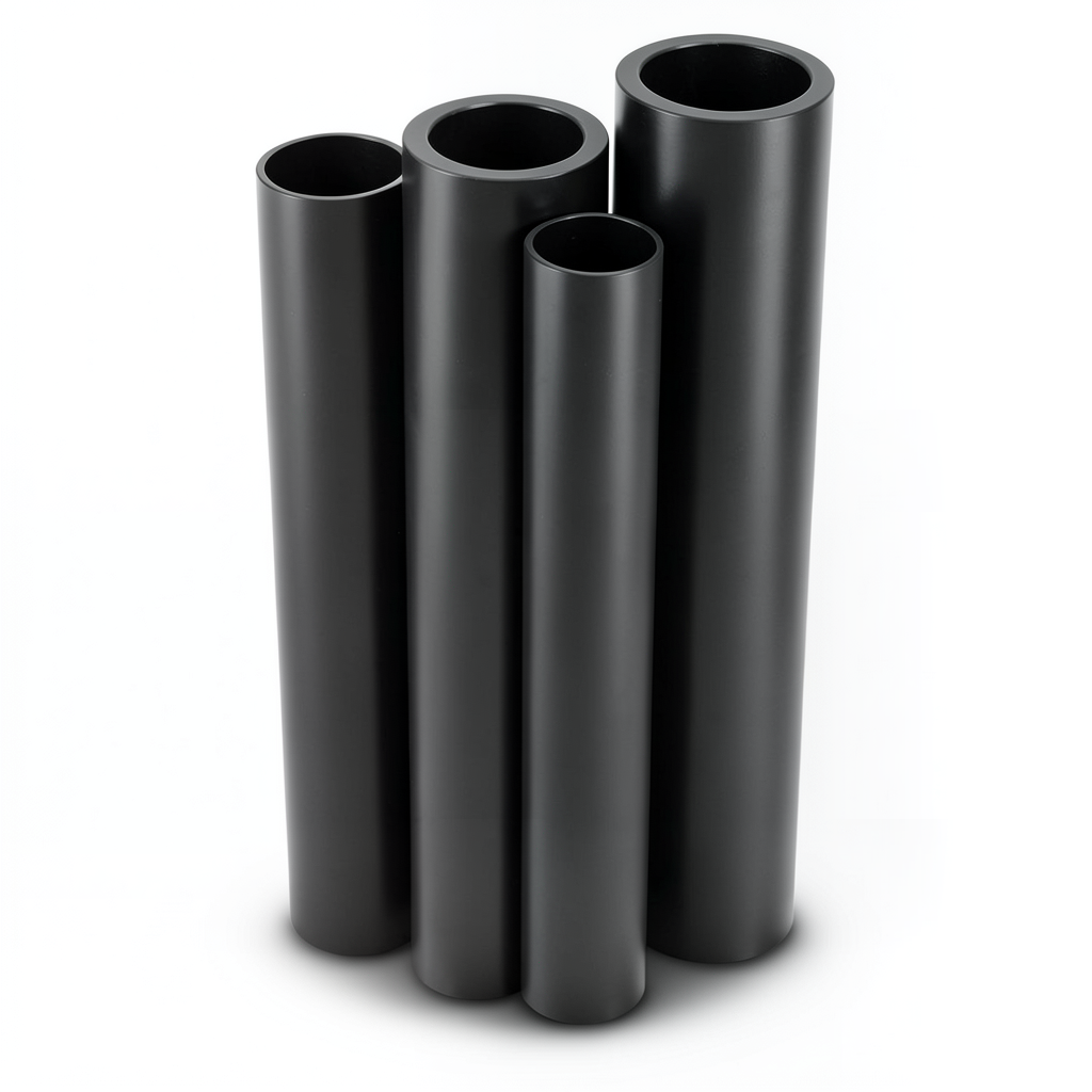 مواسير HDPE PE 100 ضغط 12.5 بار قطر 1400 مم سمك 102.9 مم لون أسود