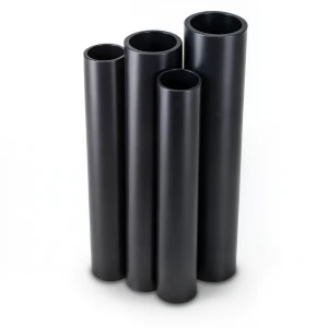 مواسير HDPE بولي ايثيلين عالي الكثافة PE 100 ضغط 12.5 بار قطر خارجي 1600 مم سمك 117.6 مم لون أسود