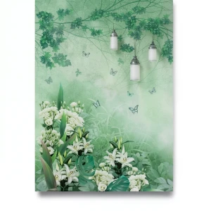 Italian Wall Covering 10m x 0.73m Green, Model 25218