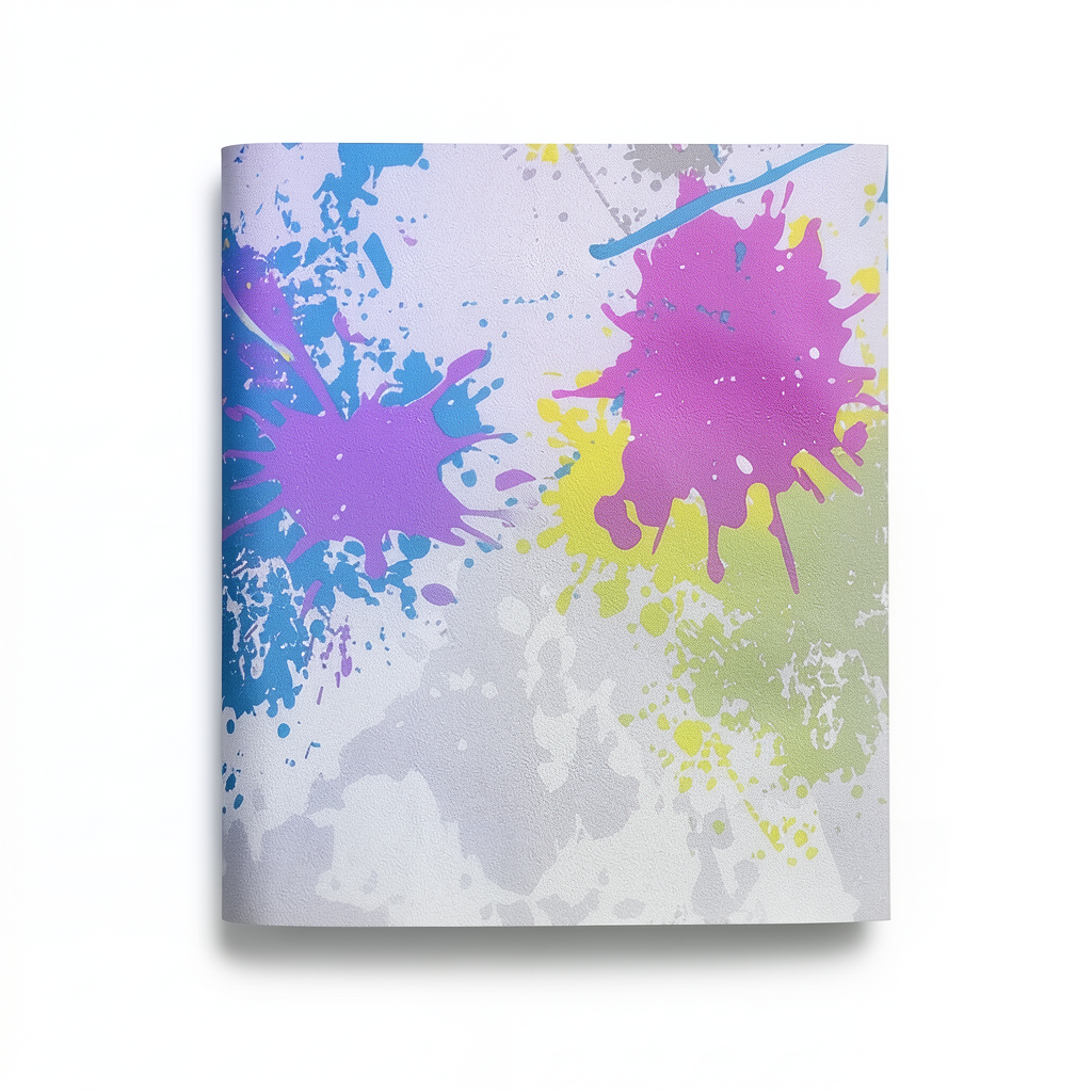 Vinyl Wallpaper Youthful Design 10m×53cm Purple Blue Yellow Gray