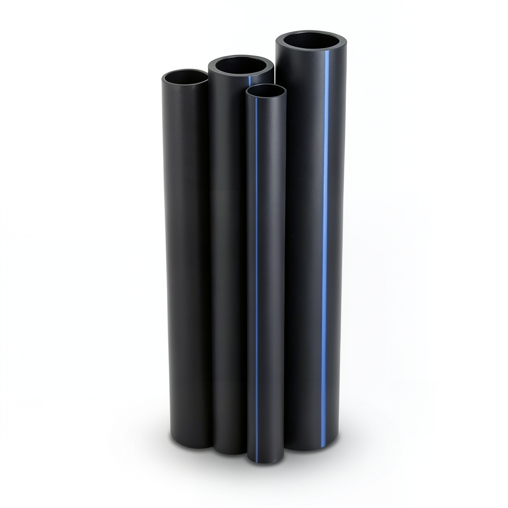 أنابيب HDPE PE 80 ضغط 10 بار قطر خارجي 400 مم سمك 29.4 مم لون أسود