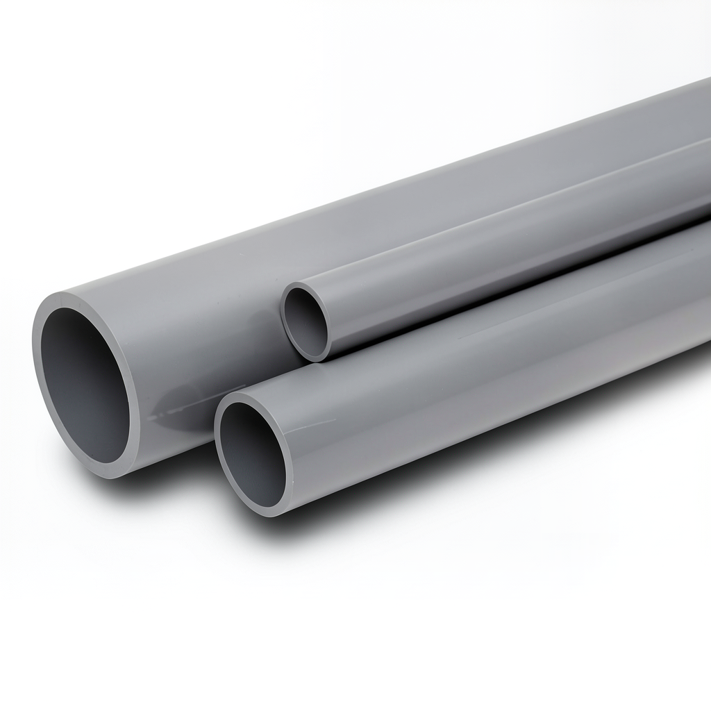 UPVC Pipes Pressure 6 Bar Outside Diameter 110 mm Thickness 3.2 mm Gray