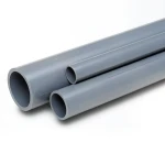 مواسير UPVC ضغط 6 بار قطر خارجي 200 مم سمك 5.9 مم لون رمادي