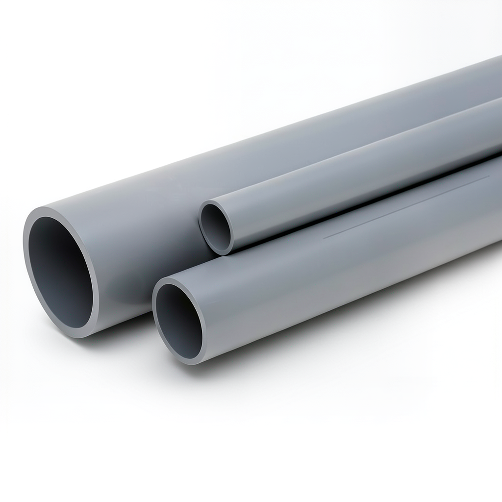 UPVC Pipes Nominal Pressure 2 Bar Outside Diameter 200 mm Thickness 1.8 mm Gray
