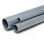مواسير UPVC ضغط 10 بار قطر خارجي 40 مم سمك 1.9 مم لون رمادي