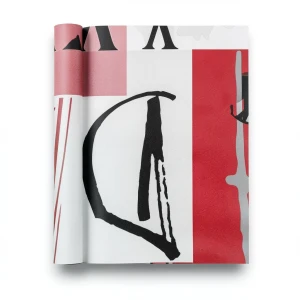 Vinyl Wallpaper Youthful Design 10m×53cm Red Black Gray