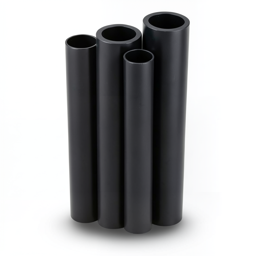 HDPE Pipes PE 80 Pressure 10 Bar Outer Diameter 400 mm Thickness 29.4 mm Black