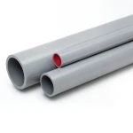مواسير UPVC ضغط 10 بار قطر خارجي 110 مم سمك 5.3 مم لون رمادي