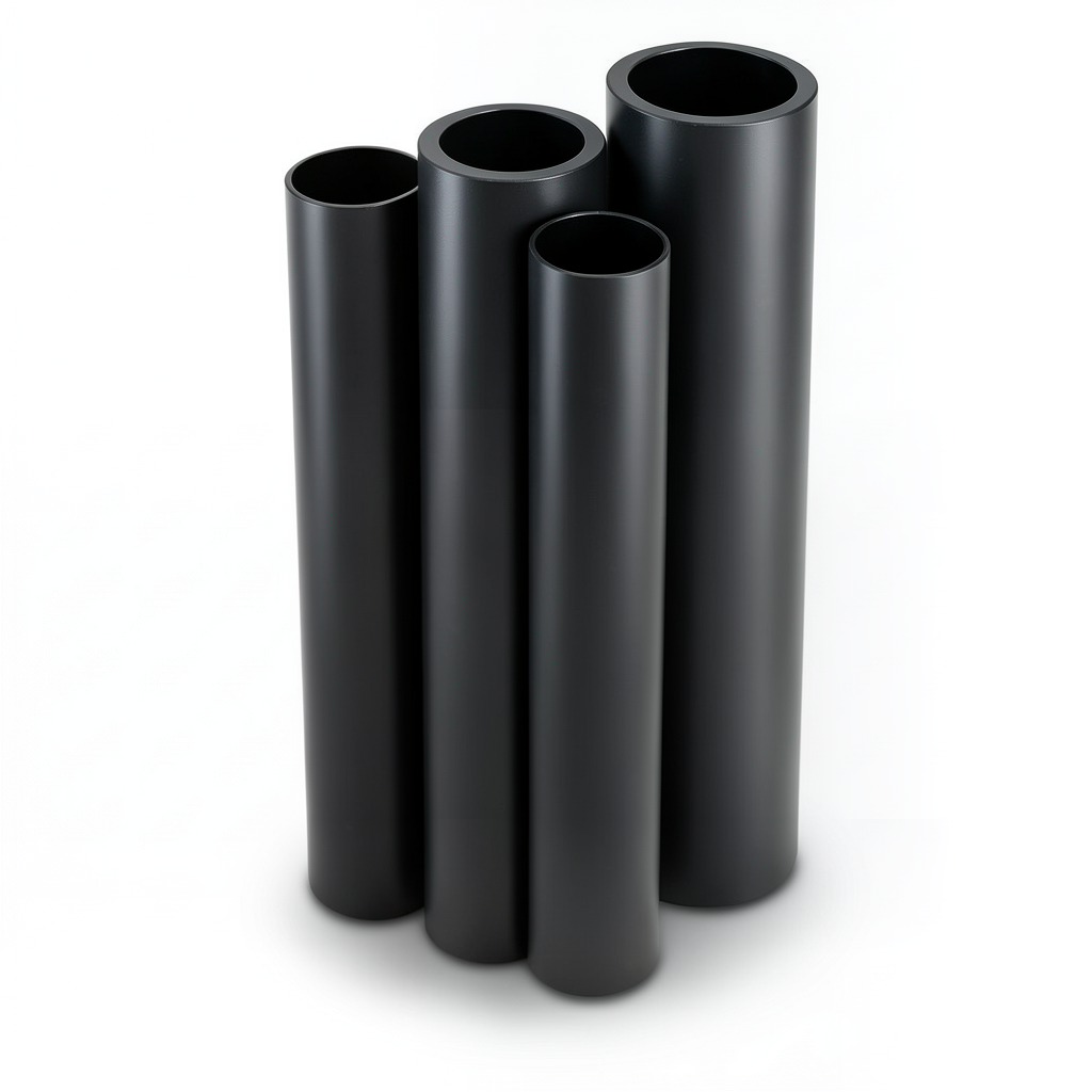 أنابيب HDPE PE 80 ضغط 10 بار قطر خارجي 500 مم سمك 36.8 مم لون أسود