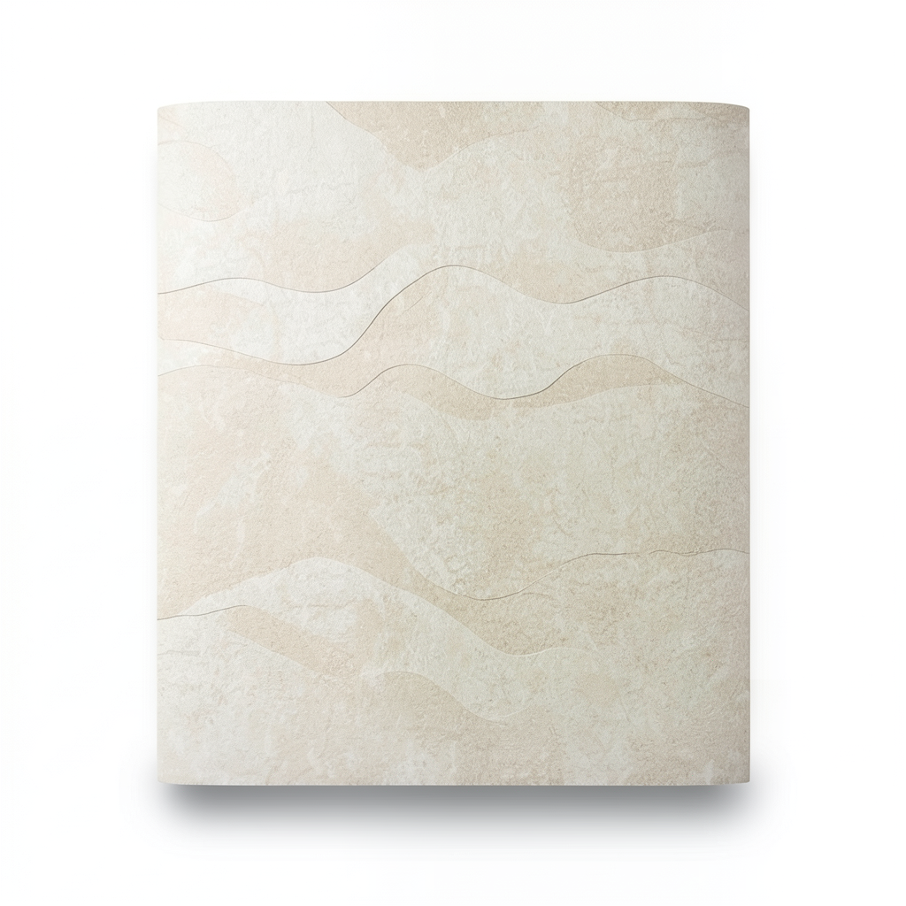 Wavy Wall Covering 15.6m x 106cm Beige Color