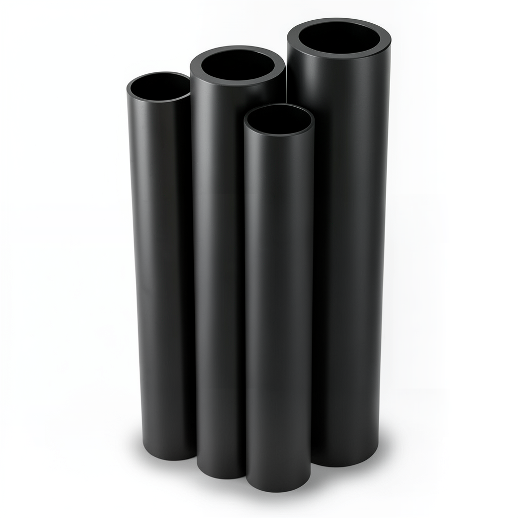 أنابيب HDPE PE 80 ضغط 10 بار قطر خارجي 400 مم سمك 29.4 مم لون أسود