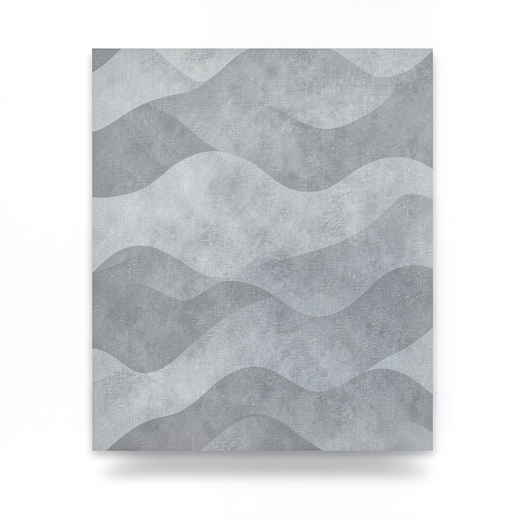 Wavy Wall Covering 15.6m x 106cm Gray Color