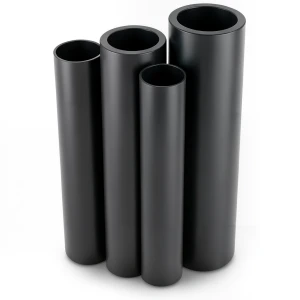 أنابيب HDPE PE 80 ضغط 10 بار قطر خارجي 500 مم سمك 36.8 مم لون أسود