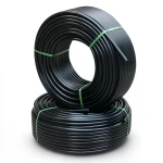 HDPE Pipes PE 63 Pressure 4 Bar Outside Diameter 50 mm Thickness 2 mm Black