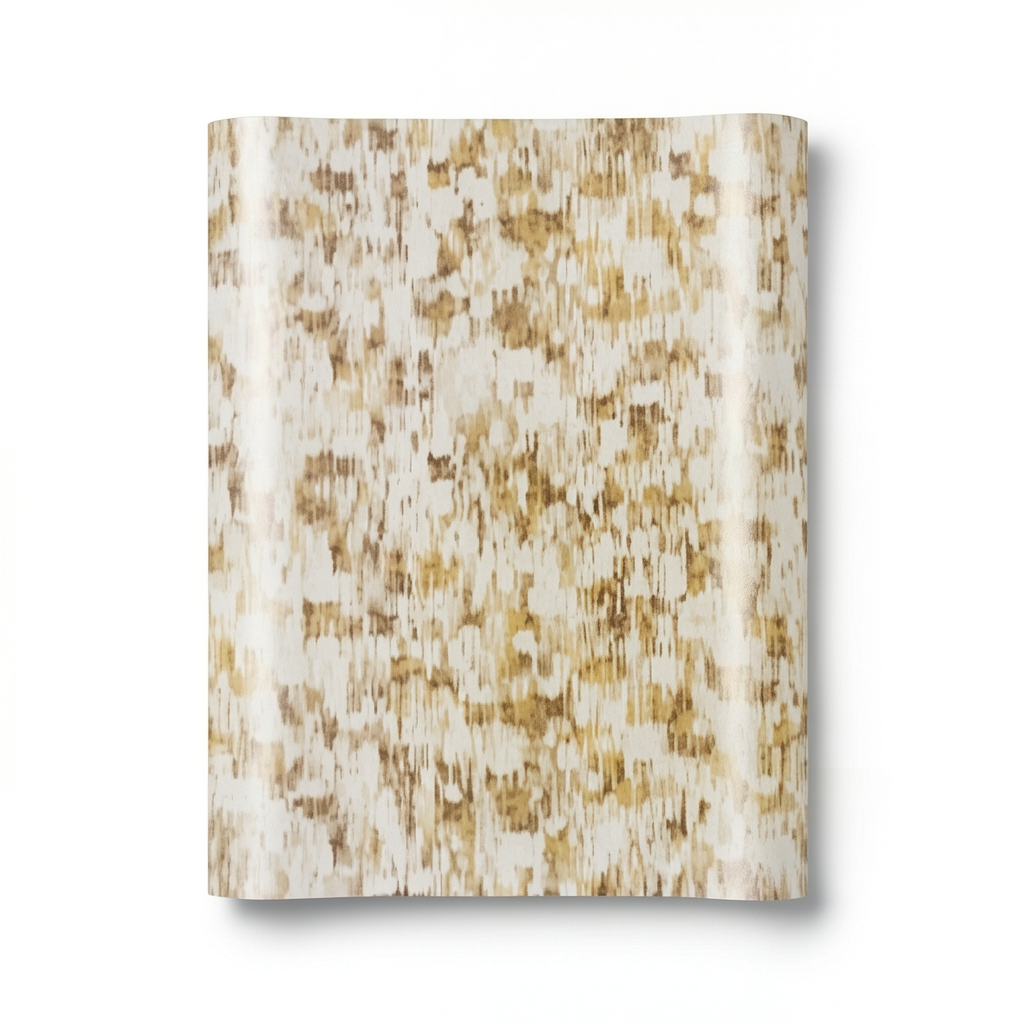 Vinyl Wallpaper Wavy Design 15.6m×106cm Beige with Brown