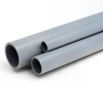 مواسير UPVC ضغط 10 بار قطر خارجي 225 مم سمك 10.8 مم لون رمادي