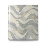 Vinyl Wall Decoration Wavy Design 15.6m×106cm Beige with Gray