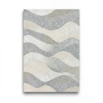 Vinyl Wall Decoration Wavy Design 15.6m×106cm Beige with Gray