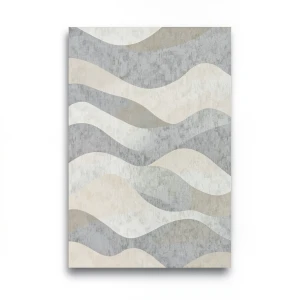 Vinyl Wall Decoration Wavy Design 15.6m×106cm Beige with Gray