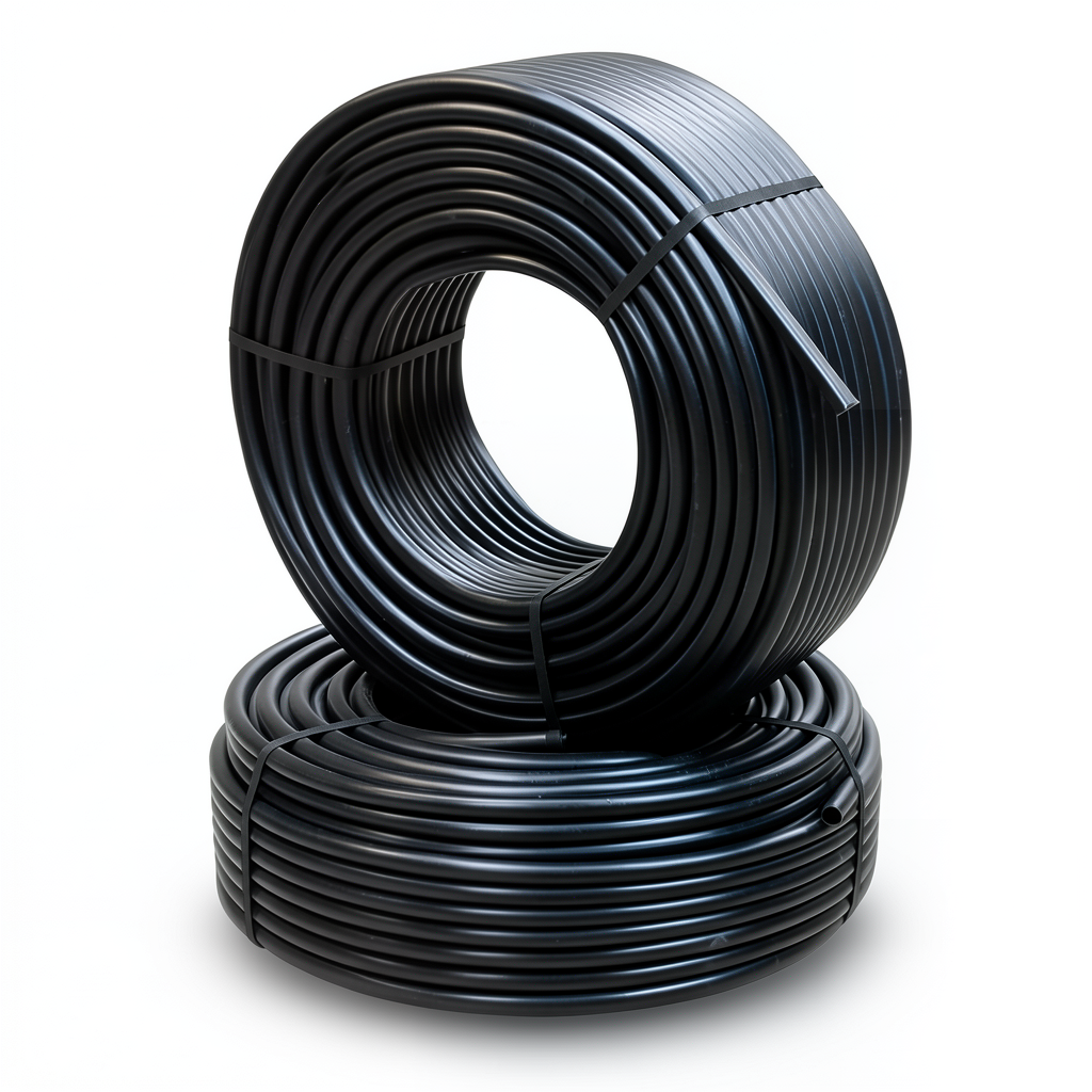 أنابيب HDPE PE 63 ضغط 4 بار قطر خارجي 90 مم سمك 3.5 مم لون أسود