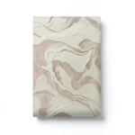 Wavy Wall Covering Beige with Brown, 15.6m Length, 106cm Width