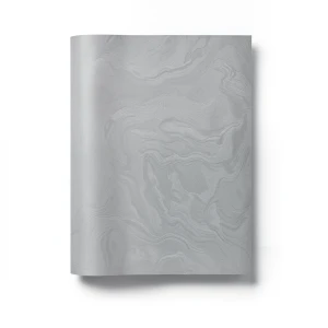 Vinyl Wallpaper Wavy Design 15.6m×106cm Gray Color