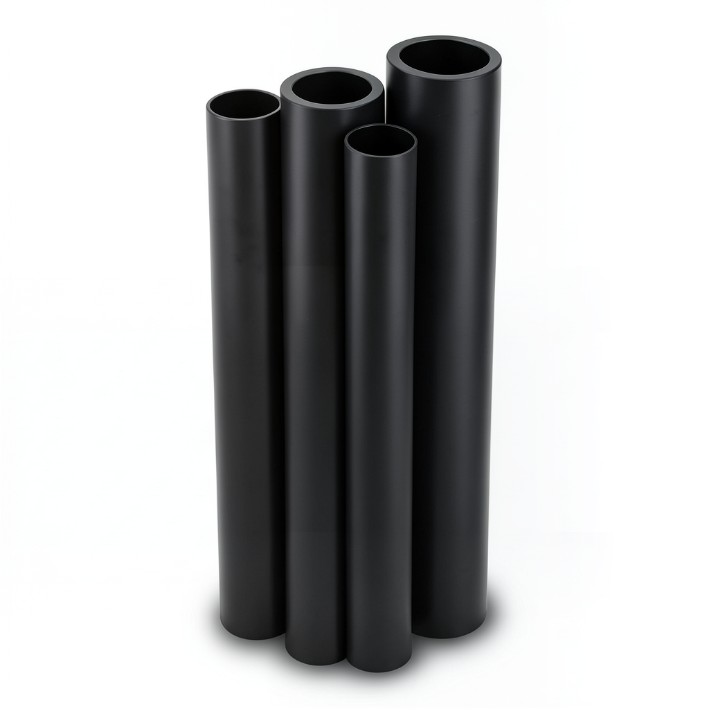 مواسير HDPE PE 63 ضغط 4 بار قطر خارجي 160 مم سمك 6.2 مم لون أسود