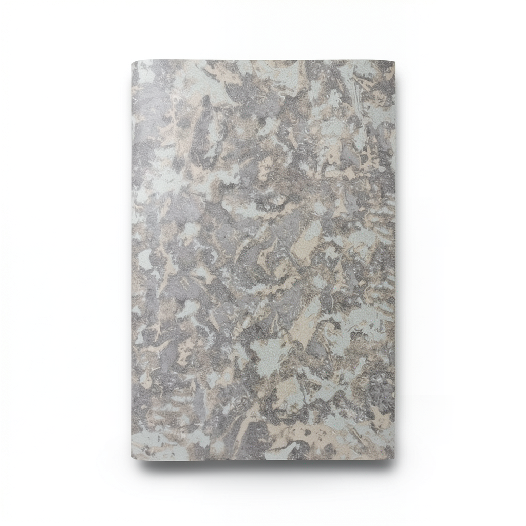 Vinyl Wallpaper Wavy Design Size 15.6m×106cm Gray with Brown