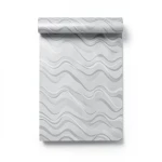 Vinyl Wall Decoration Wavy Design 15.6m×106cm Light Gray