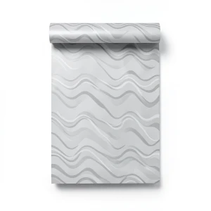 Vinyl Wall Decoration Wavy Design 15.6m×106cm Light Gray