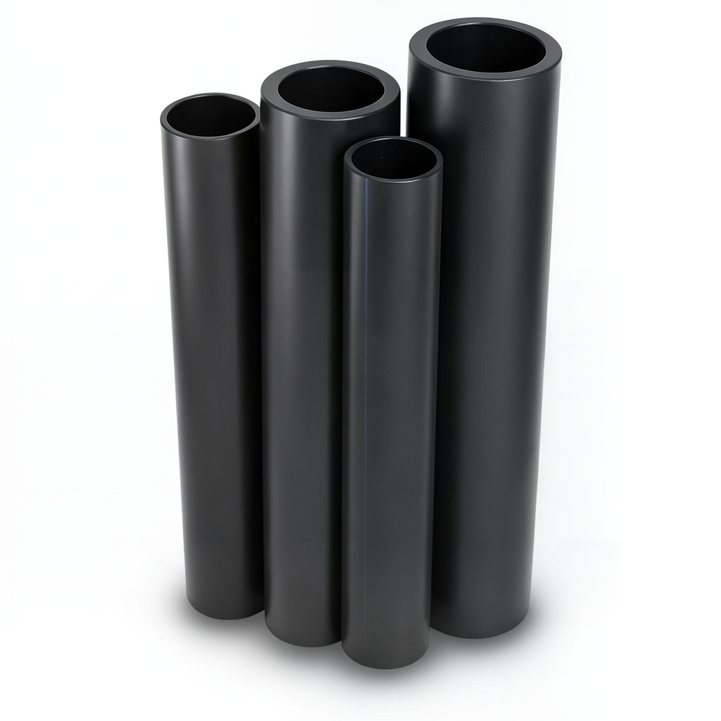مواسير HDPE PE 63 ضغط 4 بار قطر خارجي 315 مم سمك 12.1 مم لون أسود