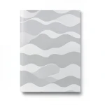Vinyl Wall Decoration Wavy Design 15.6m×106cm Light Gray
