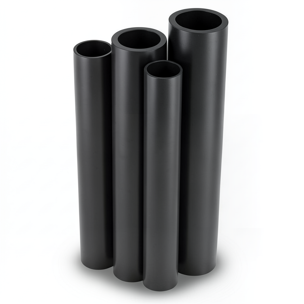 مواسير HDPE PE 63 ضغط 4 بار قطر 355 مم سمك 13.6 مم لون أسود