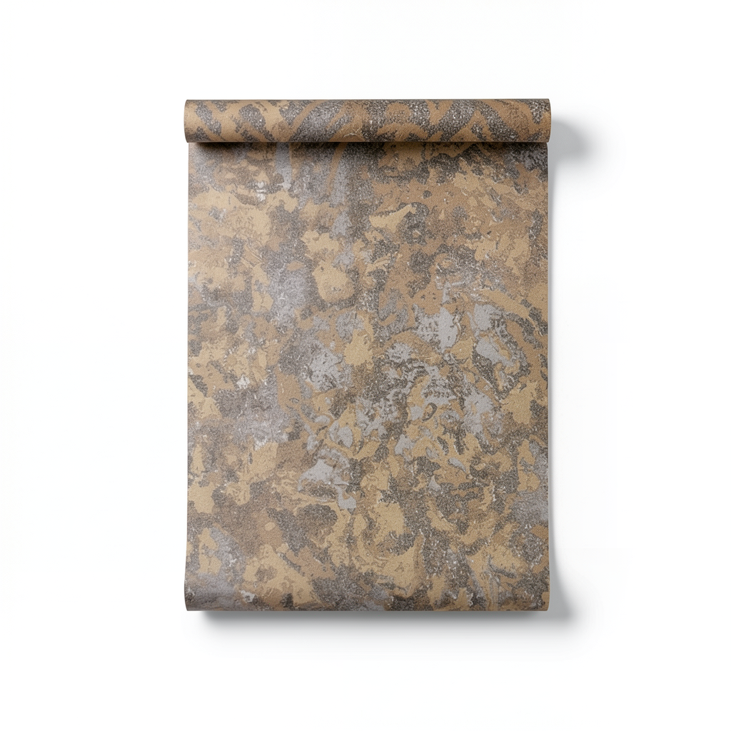 Wavy Wallpaper 15.6m x 106cm Brown Color