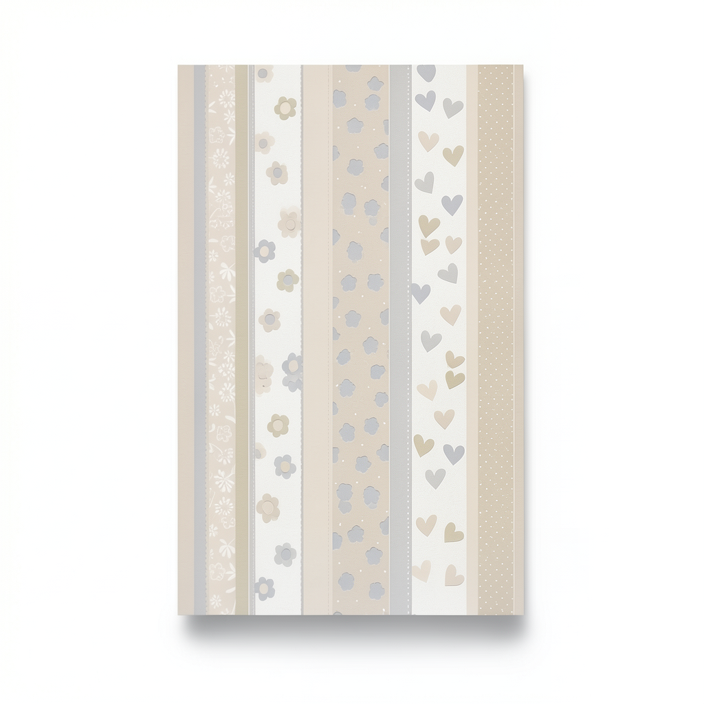 Youth and Children Wallpaper 10m x 0.53m Beige and Gray