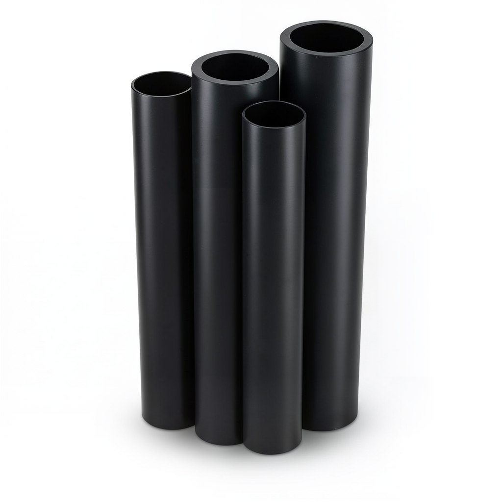 HDPE Pipes PE 63 Pressure 4 Bar Outside Diameter 630 mm Thickness 24.1 mm Black