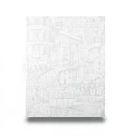 ورق حائط الماني شبابي واطفال 10 م × 0.53 م أوف وايت مع رمادي