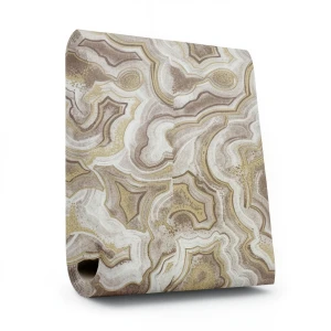 Wavy Wall Covering 15.6m x 106cm Brown Color