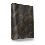 Vinyl Wallpaper Wavy Design 15.6m×106cm Brown Color