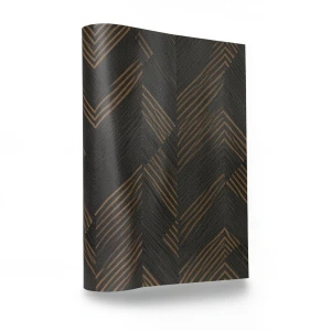 Vinyl Wallpaper Wavy Design 15.6m×106cm Brown Color