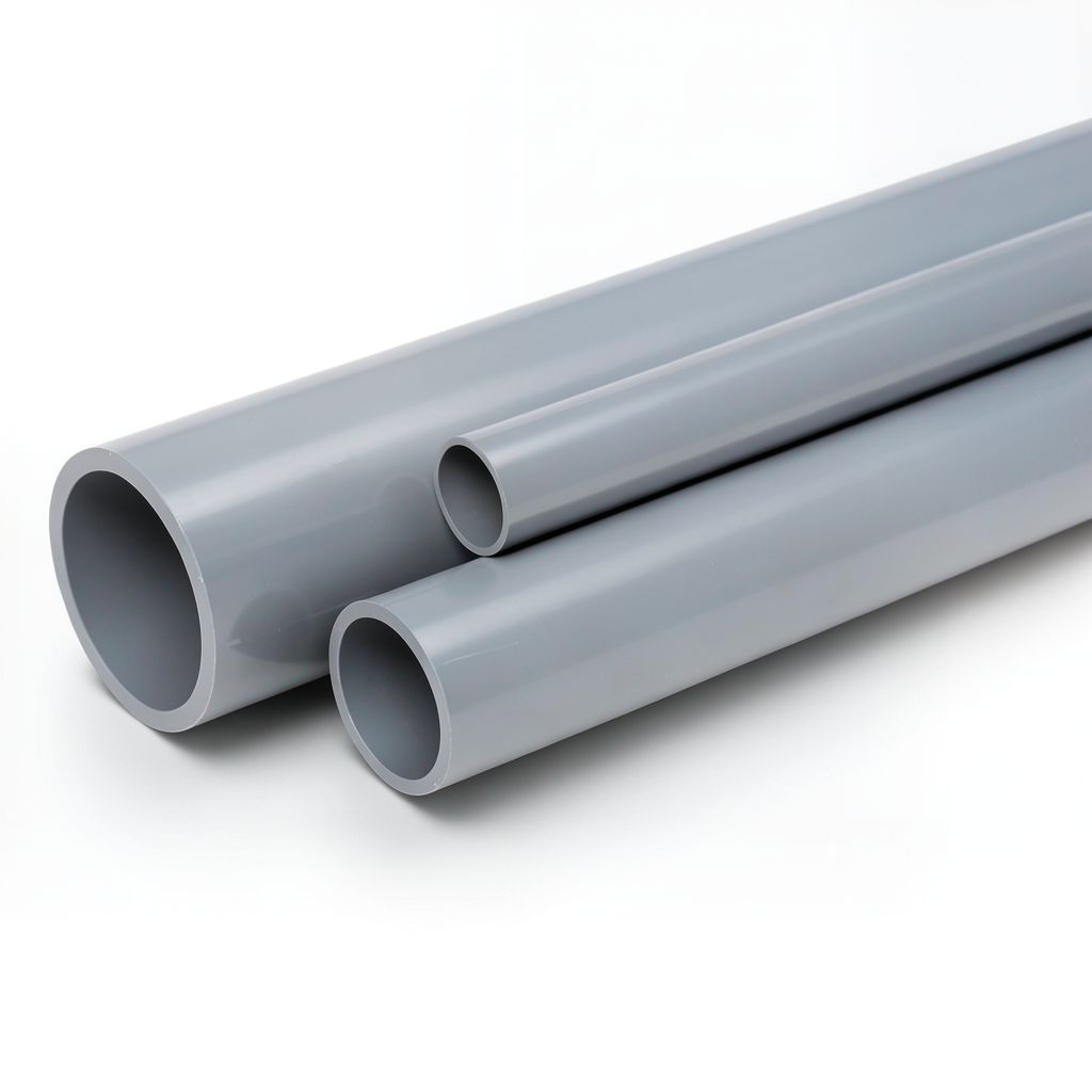 UPVC Pipes Pressure 10 Bar Outside Diameter 125 mm Thickness 6 mm Gray