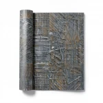 Italian Wallpaper Dark Gray Color, Length 10m, Width 1.06m, Model Z44947