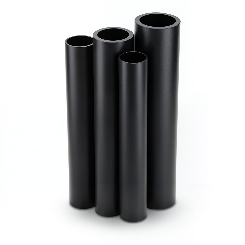 HDPE Pipes PE 63 Pressure 4 Bar Outside Diameter 180 mm Thickness 6.9 mm Black